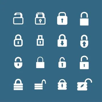 Lock icons Stock Illustration