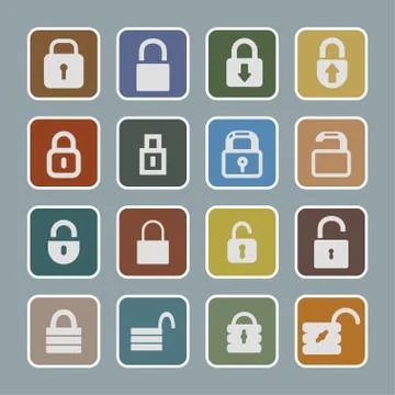 Lock icons Stock Illustration