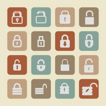 Lock icons Stock Illustration
