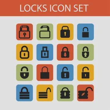 Lock icons Stock Illustration