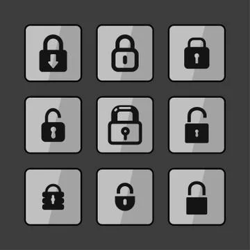 Lock icons Stock Illustration