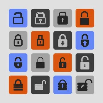 Lock icons Stock Illustration