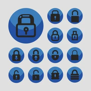 Lock icons Stock Illustration