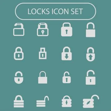 Lock icons Stock Illustration