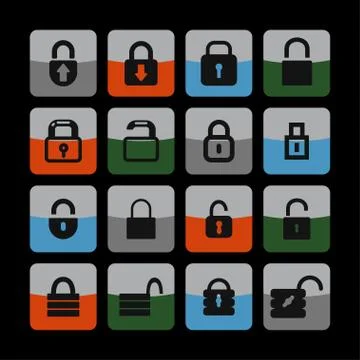 Lock icons Stock Illustration