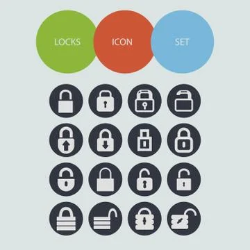 Lock icons Stock Illustration