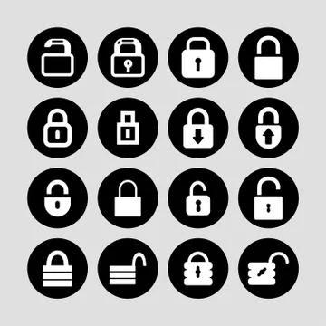 Lock icons Stock Illustration