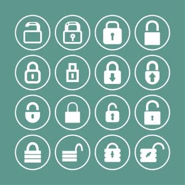Lock icons Stock Illustration