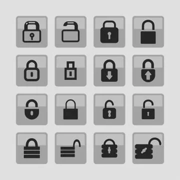 Lock icons Stock Illustration