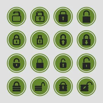 Lock icons Stock Illustration