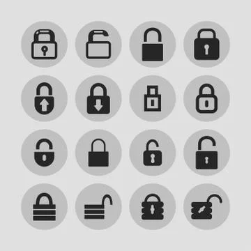 Lock icons Stock Illustration