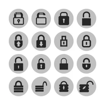 Lock icons Stock Illustration