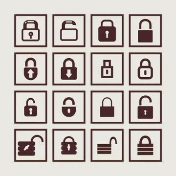 Lock icons Stock Illustration