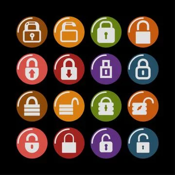 Lock icons Stock Illustration