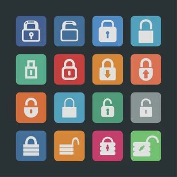 Lock icons Stock Illustration