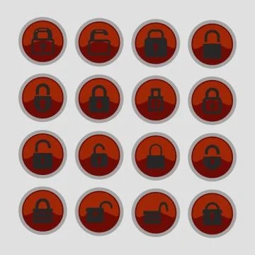 Lock icons Stock Illustration