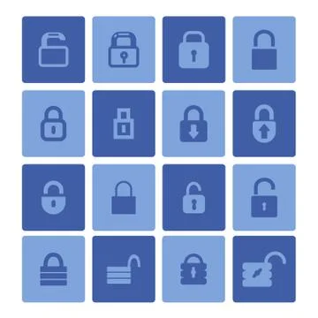 Lock icons Stock Illustration