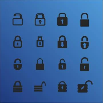 Lock icons Stock Illustration