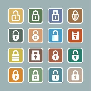 Lock icons Stock Illustration