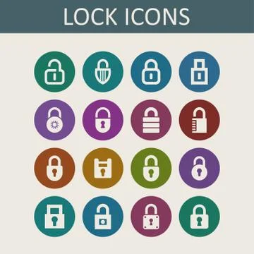 Lock icons Stock Illustration