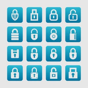 Lock icons Stock Illustration