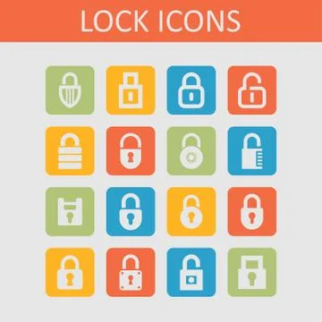 Lock icons Stock Illustration
