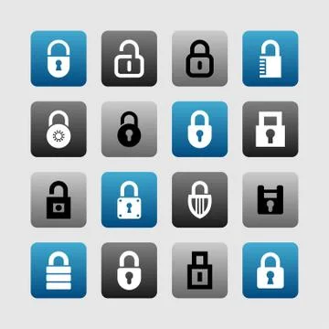 Lock icons Stock Illustration