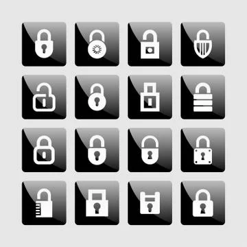 Lock icons Stock Illustration