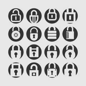 Lock icons Stock Illustration