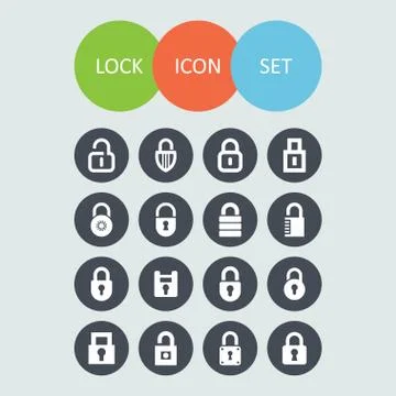 Lock icons Stock Illustration
