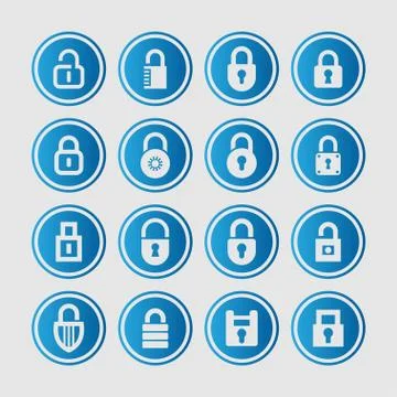 Lock icons Stock Illustration