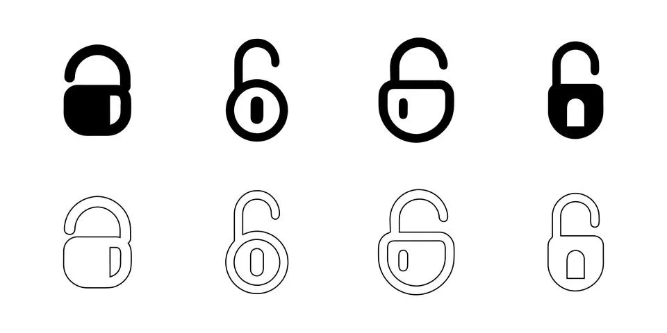 Lock Icons Set Stock-Illustration