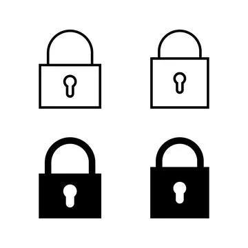 Lock icons vector. Padlock sign and symbol. Encryption icon. Security symbol Stock Illustration