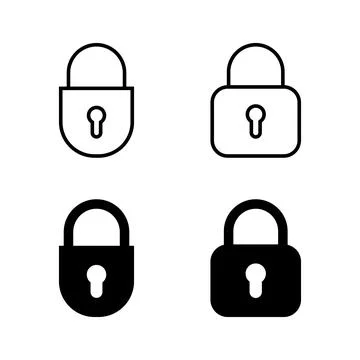 Lock icons vector. Padlock sign and symbol. Encryption icon. Security symbol イラスト素材
