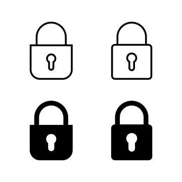 Lock icons vector. Padlock sign and symbol. Encryption icon. Security symbol Stockillustratie