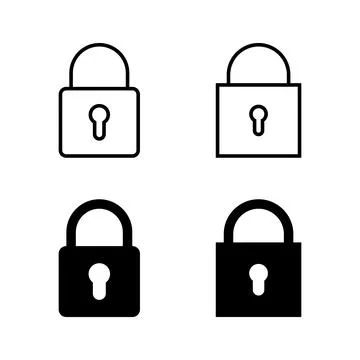 Lock icons vector. Padlock sign and symbol. Encryption icon. Security symbol 스톡 일러스트