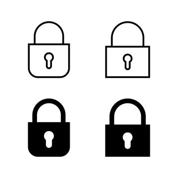 Lock icons vector. Padlock sign and symbol. Encryption icon. Security symbol 스톡 일러스트