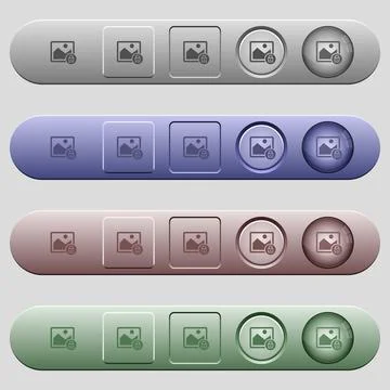 Lock image icons on horizontal menu bars 库存插图