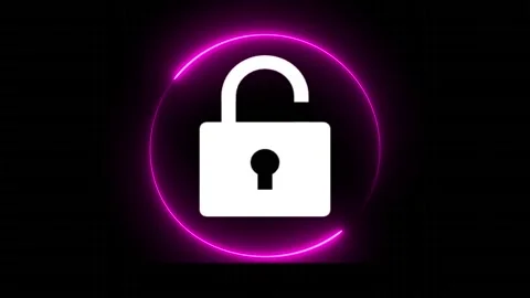 Lock Installation Animation on Black Background 4K Stock Footage 310281689