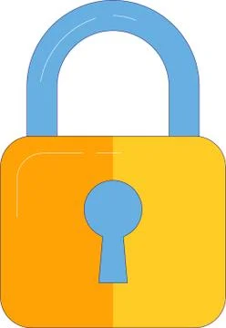 Lock Isolated Vector Icon easily editable. Stock Illustration