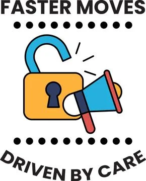 A lock with a key and a megaphone Stock Illustration