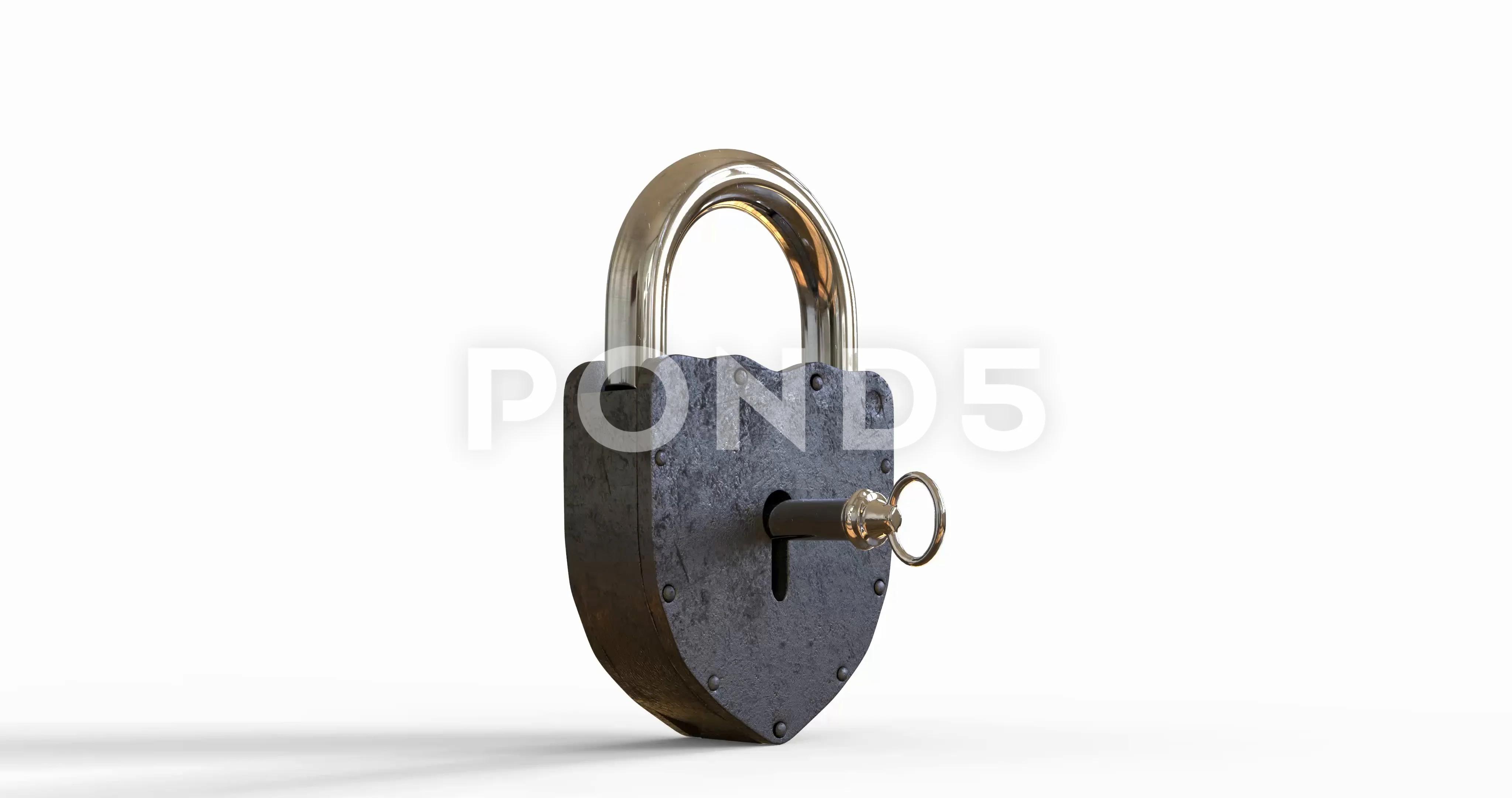 Lock with Key Animation Close  | Stock Video | Pond5