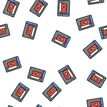 Lock with key color icon vector isolated illustration 스톡 일러스트
