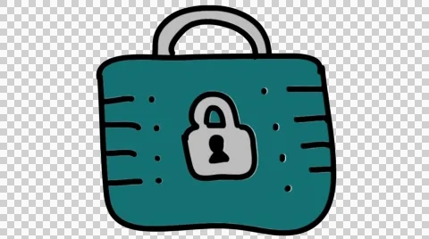 Lock key icon cartoon hand drawn illustration animation sketch with transparent  Stock Footage 44890830