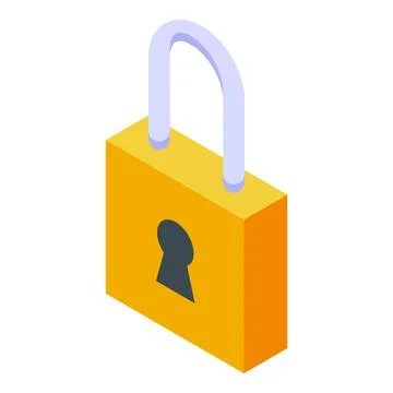 Lock key icon, isometric style イラスト素材