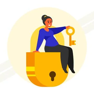 Lock-key Stock Illustration
