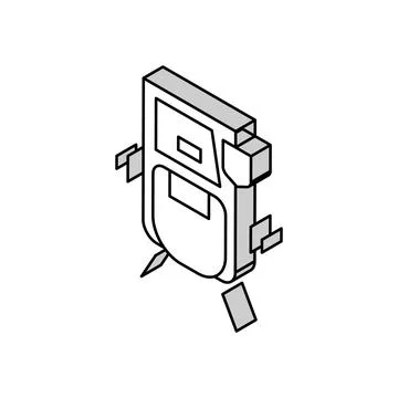 Lock with key isometric icon vector illustration Stock Illustration