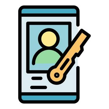 Lock key password icon vector flat Stockillustratie