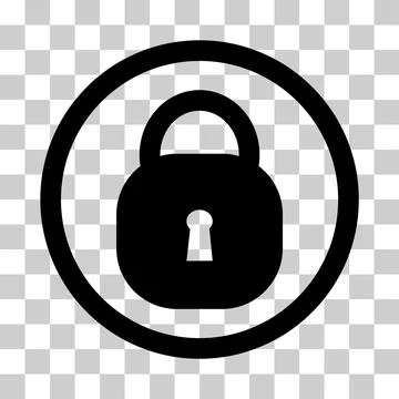 Lock Keyhole rounded icon. Locked padlock sign. Stock Illustration