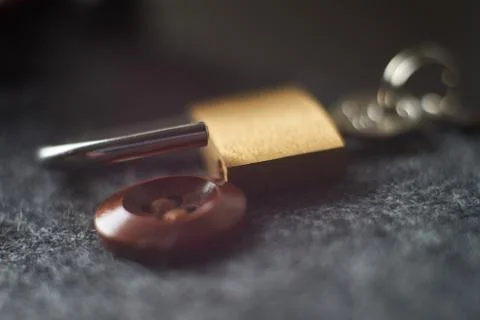 Lock, keys, reflections and shadows Foto stock